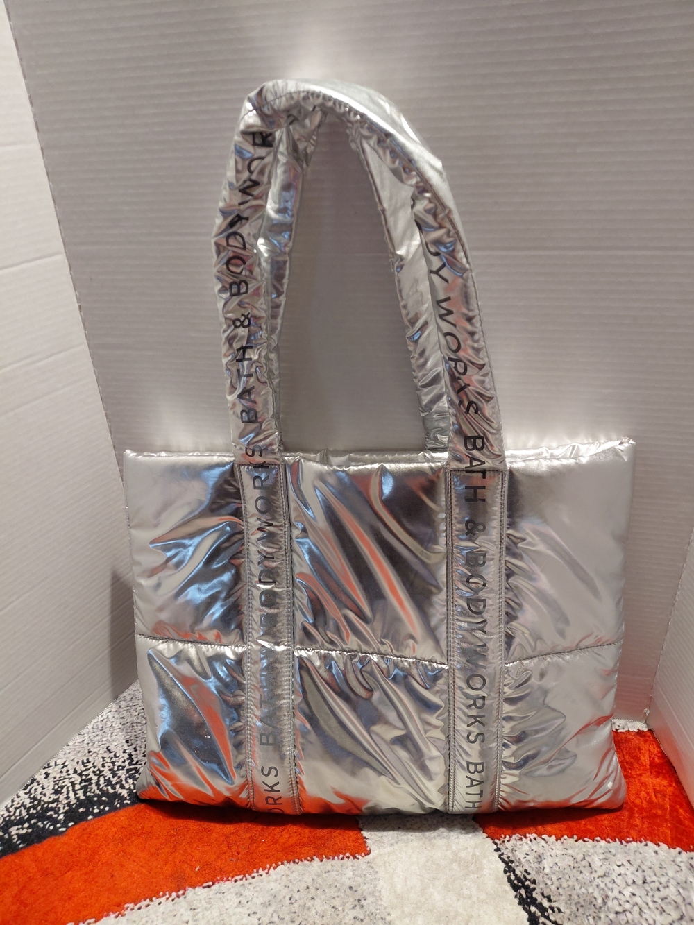 Silver Metallic Tote Bag by BATH & BODY WORKS